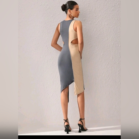 Shein Asymmetrical Sleeveless Dress with Hollow Out - Picture 2 of 9